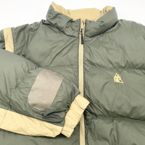 Rocky Mens 2XL Down Puffer‎ Convertible Jacket Vest Olive Green Tan Winter FLAW - Picture 13 of 14